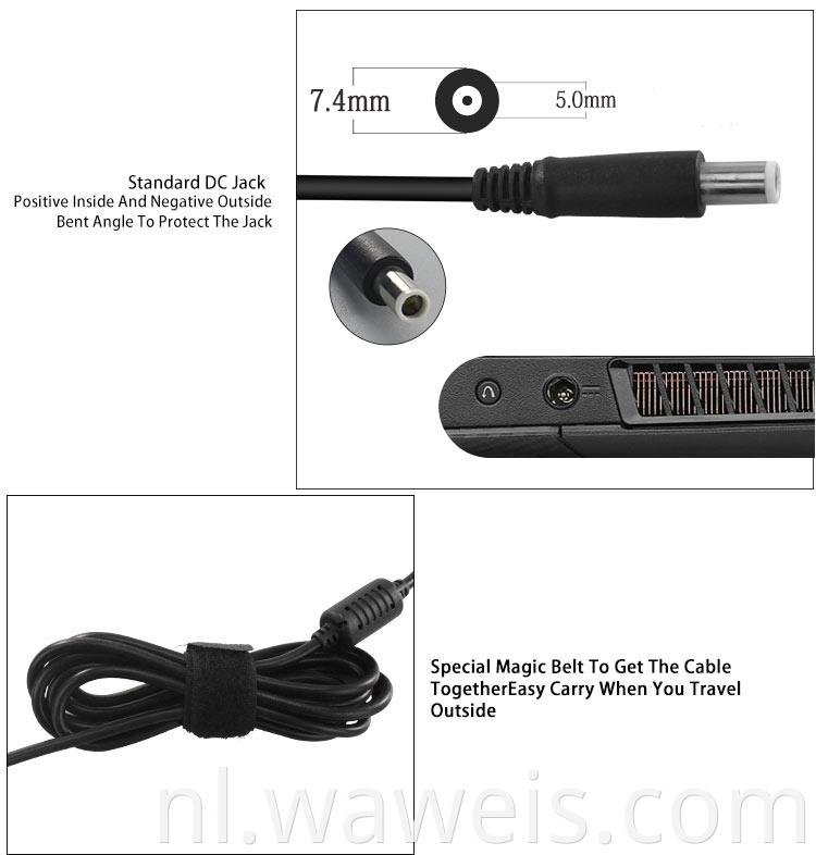 7.4*5.0mm charger for Dell